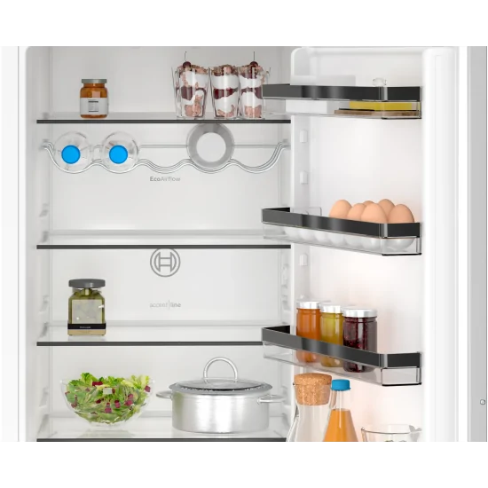 Bosch KIN96VFD0: the fridge is combined with a small plate, elegant and suitable for a perfectly organized kitchen.