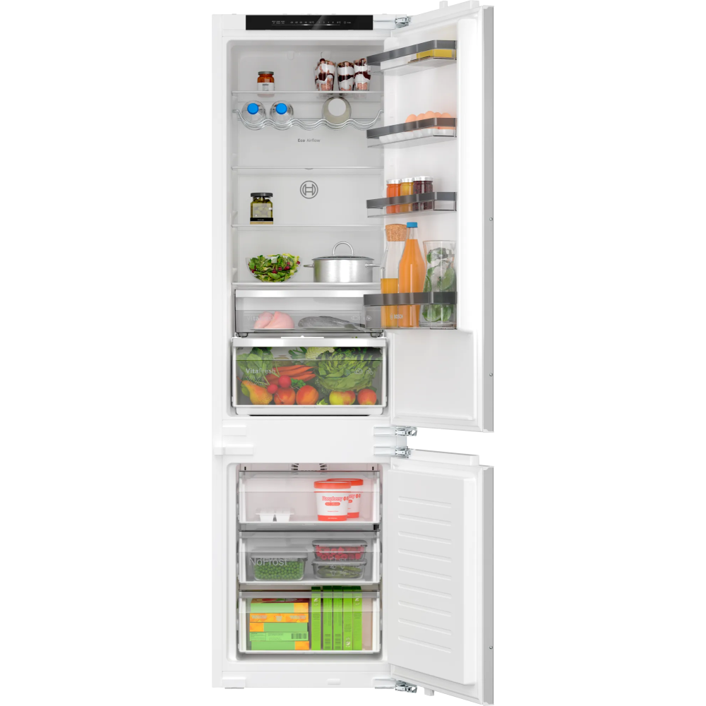 Bosch KIN96VFD0: the fridge is combined with a small plate, elegant and suitable for a perfectly organized kitchen.