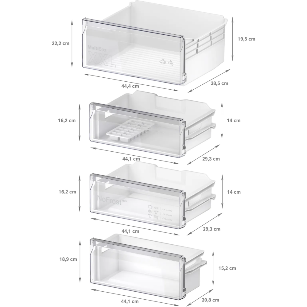 Bosch KIN96NSE0: Performance and style in a fridge combination with cabinet and rail 193.5 x 54.1 cm