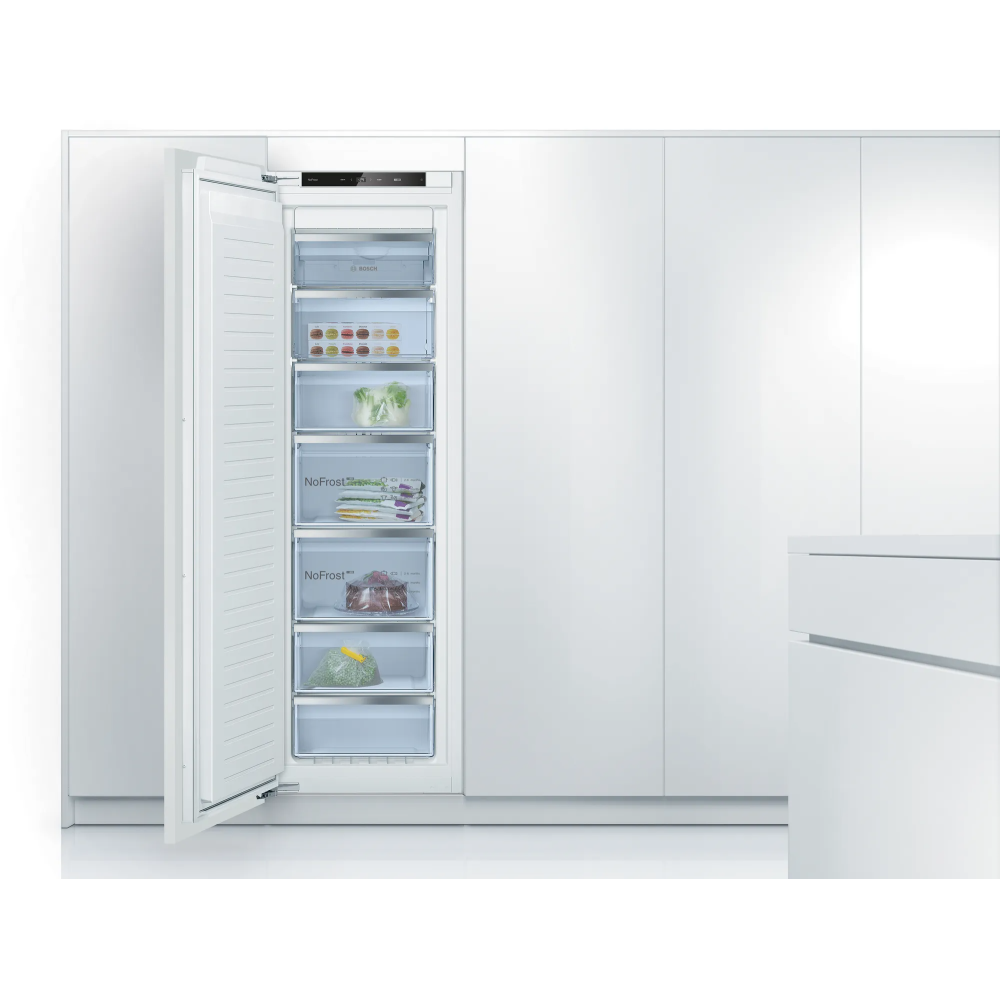 Bosch GIN81ACE0 Built-in Vertical Freezer 177.2 x 55.8 cm: Efficiency and Design for Perfect Preservation of Your Food!