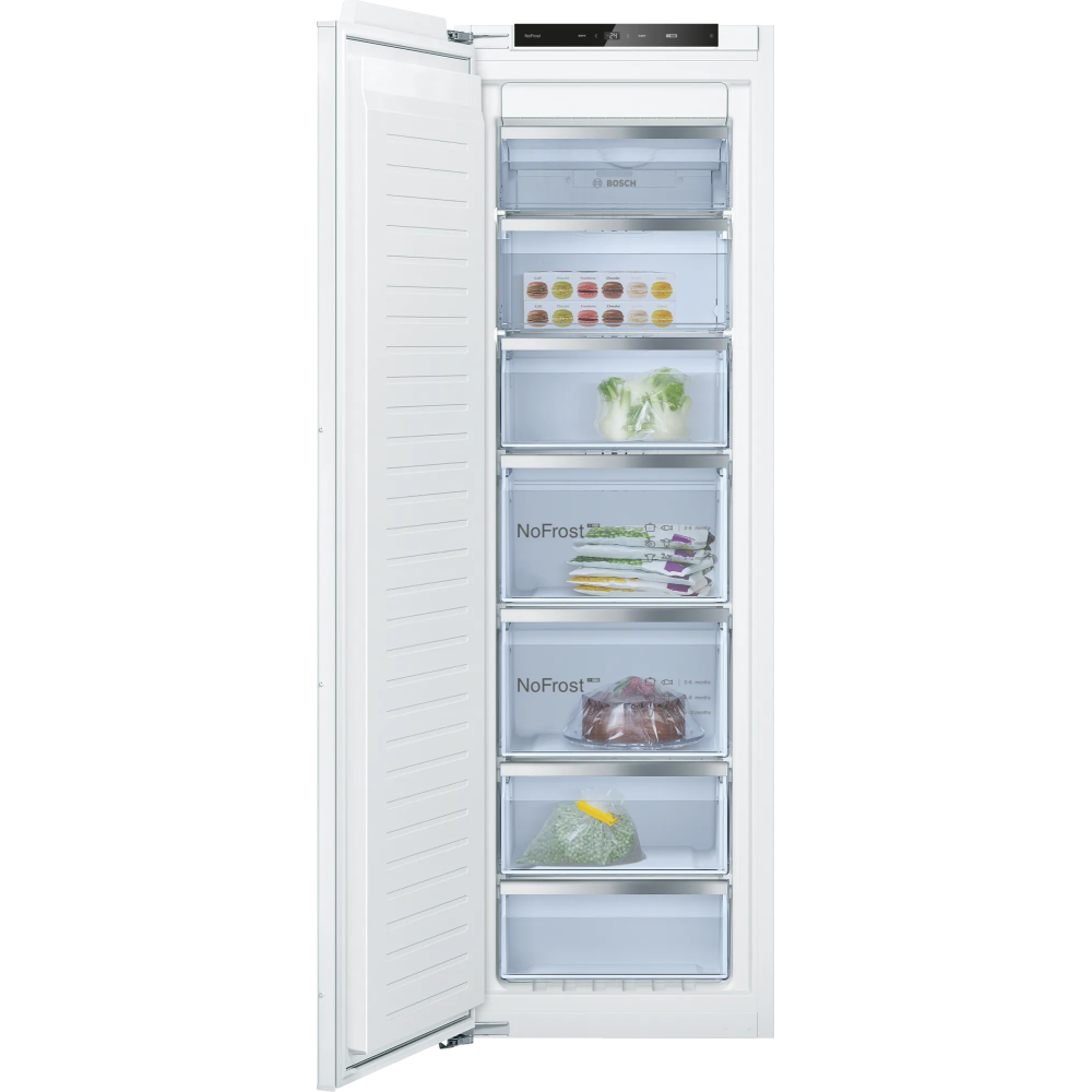 Congelatore Verticale Bosch GIN81ACE0 da Incasso 177.2 x 55.8 cm: Efficienza e Design per una Conservazione Perfetta dei Tuoi Al