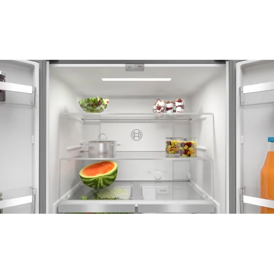 The elegant and functional KMC85LEEA Multi door refrigerator from Bosch: the must-have for a modern kitchen in a sophisticated m