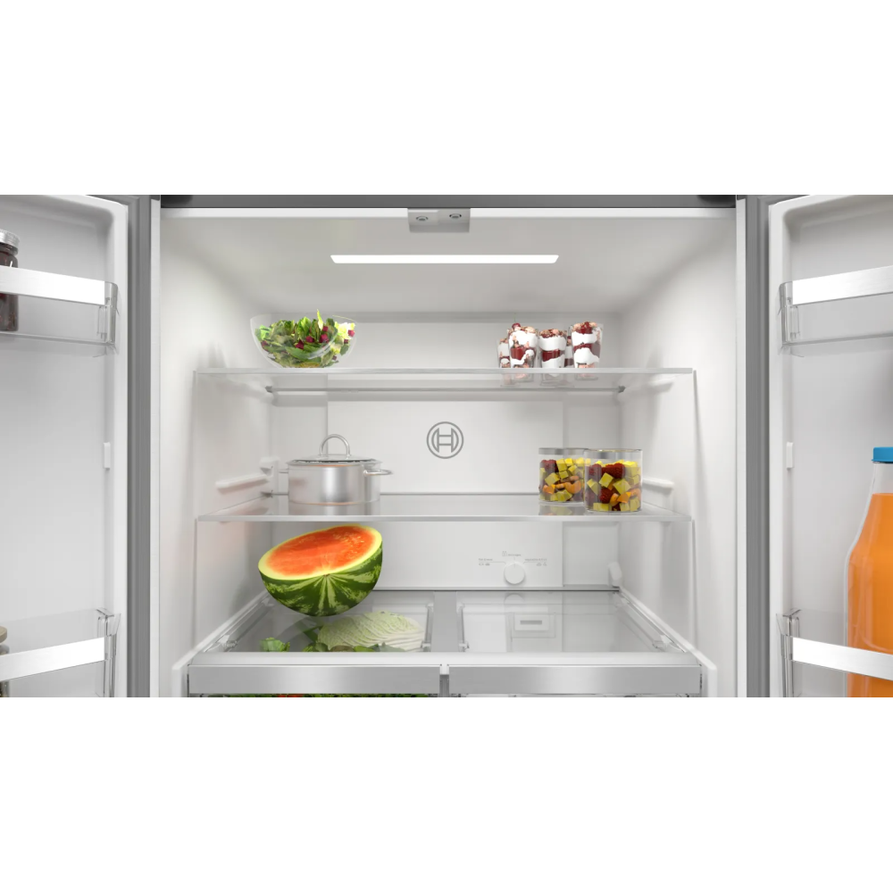 The elegant and functional KMC85LEEA Multi door refrigerator from Bosch: the must-have for a modern kitchen in a sophisticated m