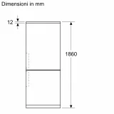 Bosch KGN362LDF: Free-standing combined refrigerator in stainless steel, 186 x 60 cm. Style and functionality for your kitchen.