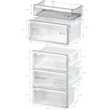 Bosch KGN362LDF : Réfrigérateur combiné pose libre en inox, 186 x 60 cm. Style et fonctionnalité pour votre cuisine.