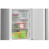 Bosch KGN362LDF: Free-standing combined refrigerator in stainless steel, 186 x 60 cm. Style and functionality for your kitchen.