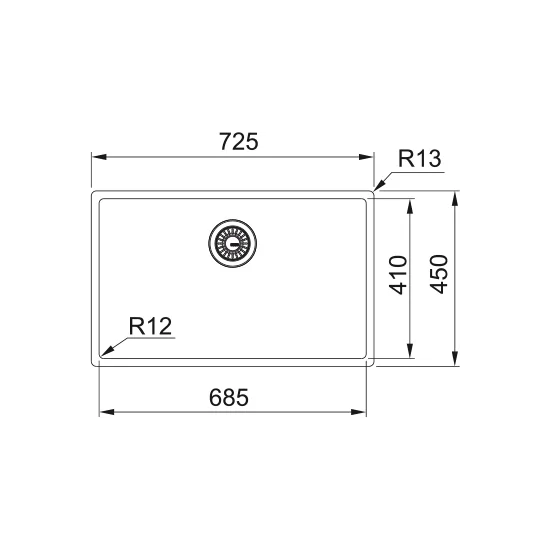 卢森堡语 Franke BXM 210/110-68 in Antracite/Rame/Oro:eu for a amended cuisine. 面积 725x450毫米。.