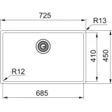 Luxueux évier Franke BXM 210/110-68 en Anthracite/Cuivre/Or : parfait pour une cuisine raffinée. Dimensions de 725x450mm.
