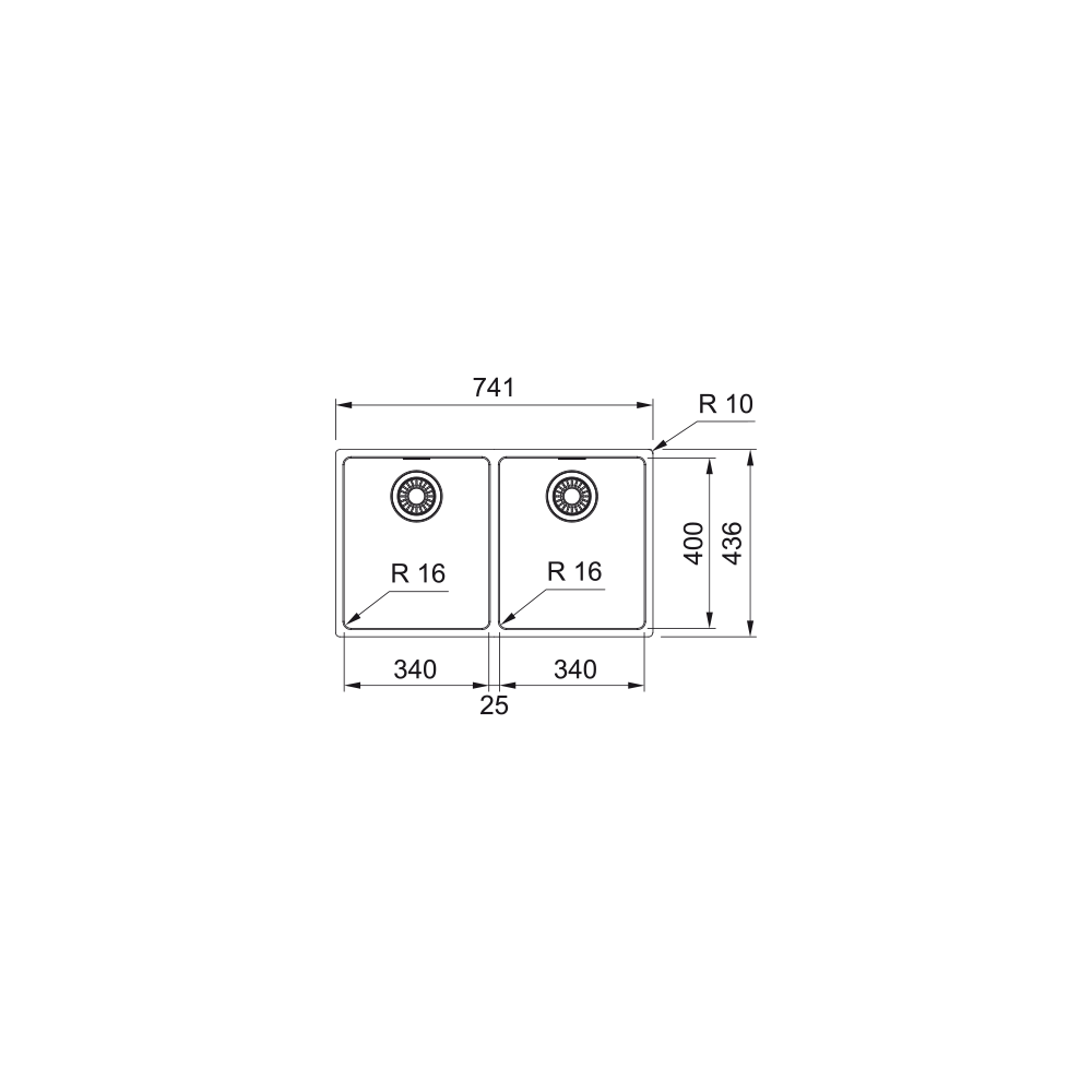Exclusiva elegancia con fregadero Franke MRX 220 - Doble bañera sin goteo para un aspecto refinado.