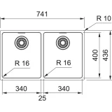 Esclusiva eleganza con il lavello Franke MRX 220 - Doppia Vasca senza gocciolatoio per un look raffinato.