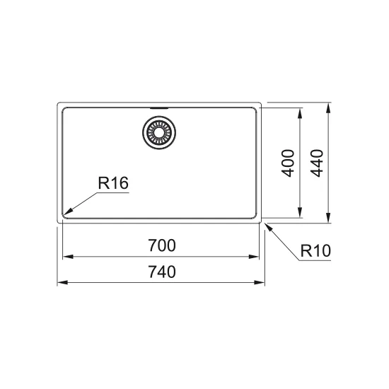 New Franke MRX 210-70 bathtub without drainer, the elegance of the flush-top combined with the functionality of a practical mixe