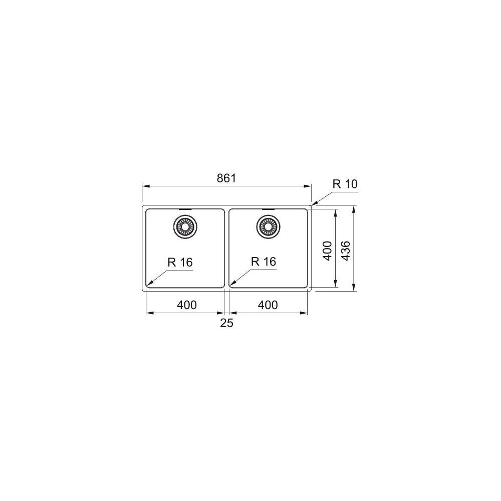 Exclusiva elegancia con fregadero Franke MRX 220 - Doble bañera sin goteo para un aspecto refinado.