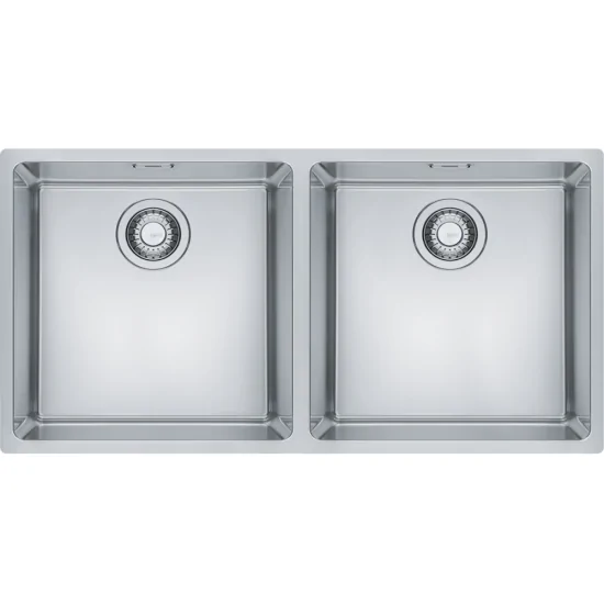 Exclusiva elegancia con fregadero Franke MRX 220 - Doble bañera sin goteo para un aspecto refinado.