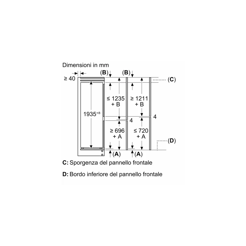 La solution parfaite pour une élégance sans compromis : le réfrigérateur combiné encastrable KB96NVFE0 193,5 x 70,8 cm avec char