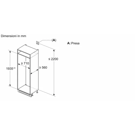 Die perfekte Lösung für kompromisslose Eleganz: der 193,5 x 70,8 cm große Einbau-Kombinationskühlschrank KB96NVFE0 mit Flachscha