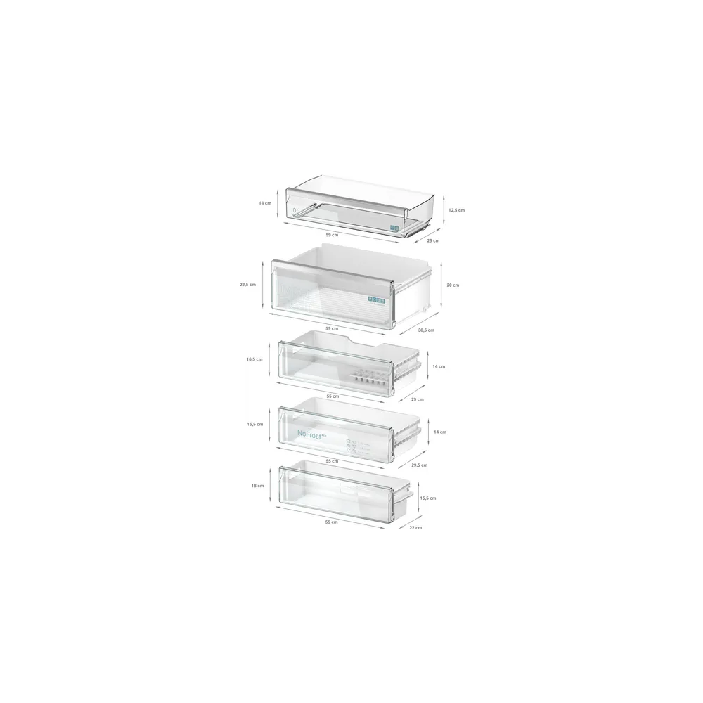 La soluzione perfetta per un'eleganza senza compromessi: il frigorifero combinato incasso KB96NVFE0 da 193.5 x 70.8 cm con cerni