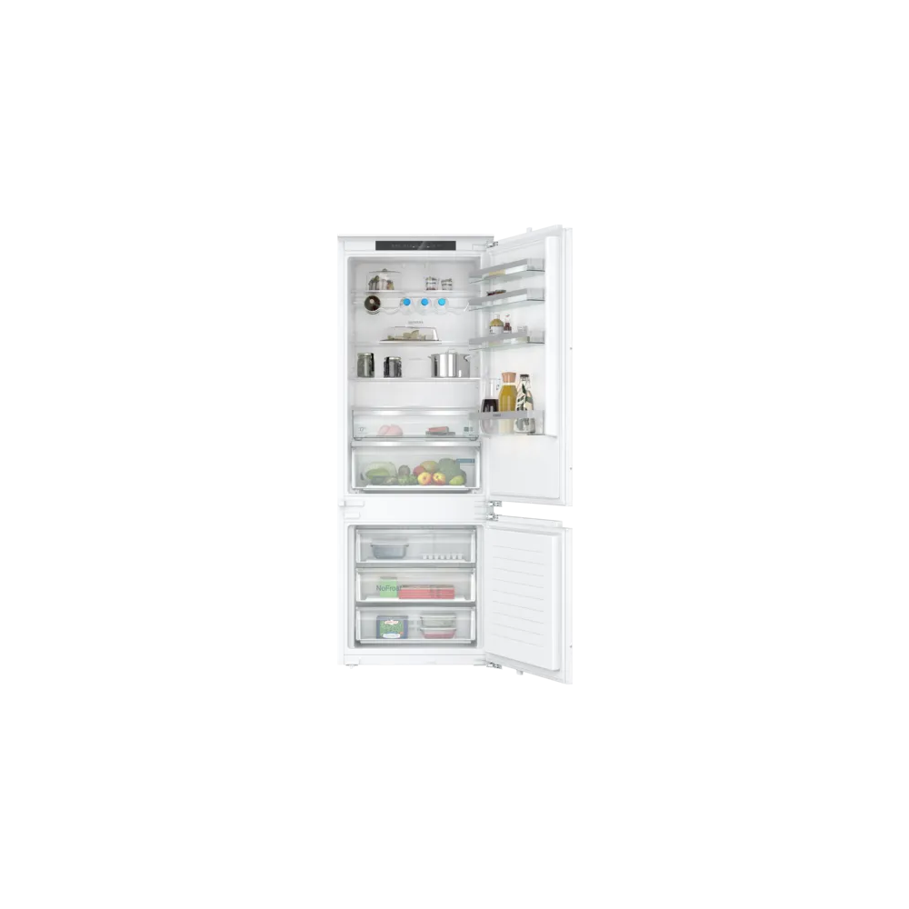 Die perfekte Lösung für kompromisslose Eleganz: der 193,5 x 70,8 cm große Einbau-Kombinationskühlschrank KB96NVFE0 mit Flachscha