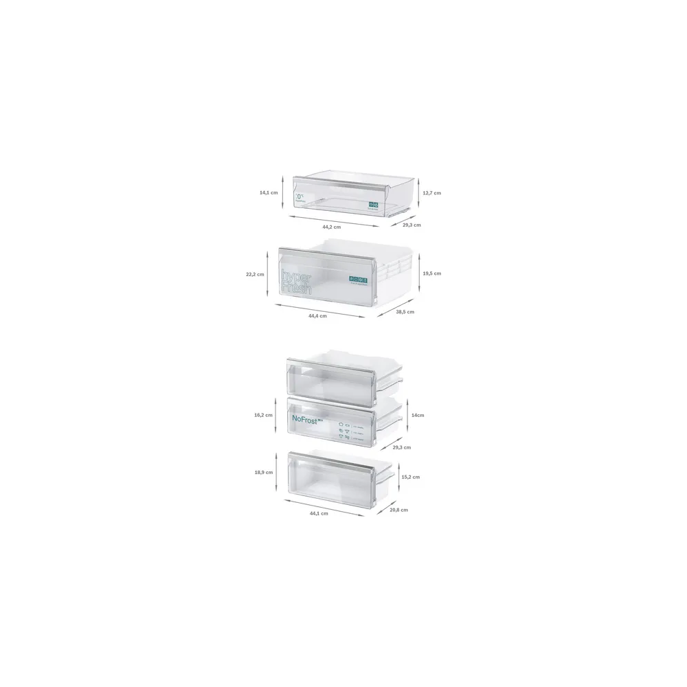 iQ500 Frigorifero combinato da incasso 193.5 x 55.8 cm cerniera piatta soft closing