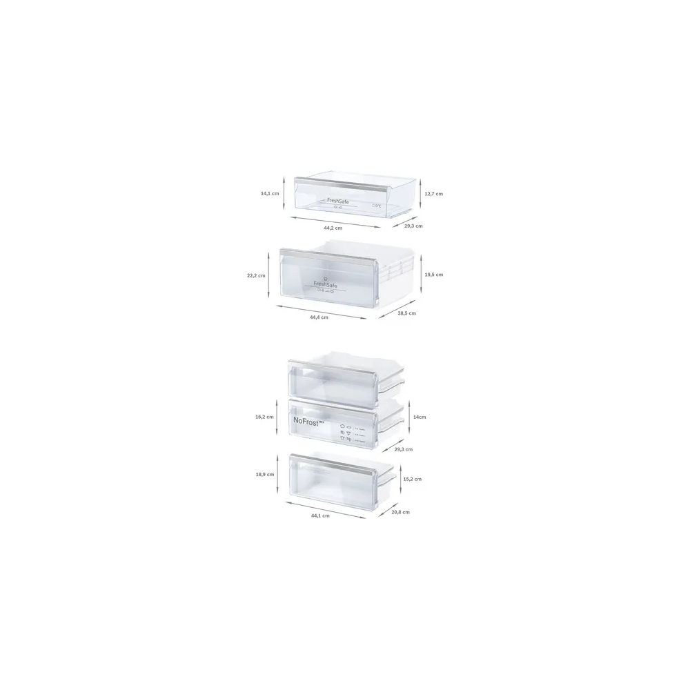 KI7966FD0 Einbau-Kombinationskühlschrank 193,5 x 55,8 cm, flaches Scharnier