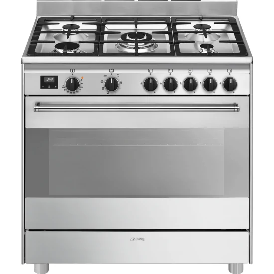 BG91X2: Cuisinière à gaz 90x60 cm avec four électrique