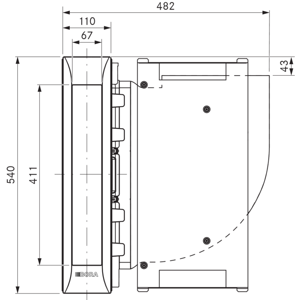 Bora Pro Aspiratore Piano Cottura All Black PKA3AB | Bora Italia