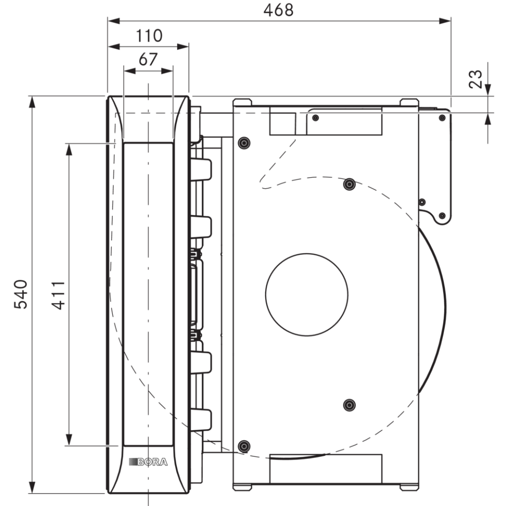 Bora PKAS3 Pro Sistema di Aspirazione per Piano Cottura: Aria pulita e design inconfondibile