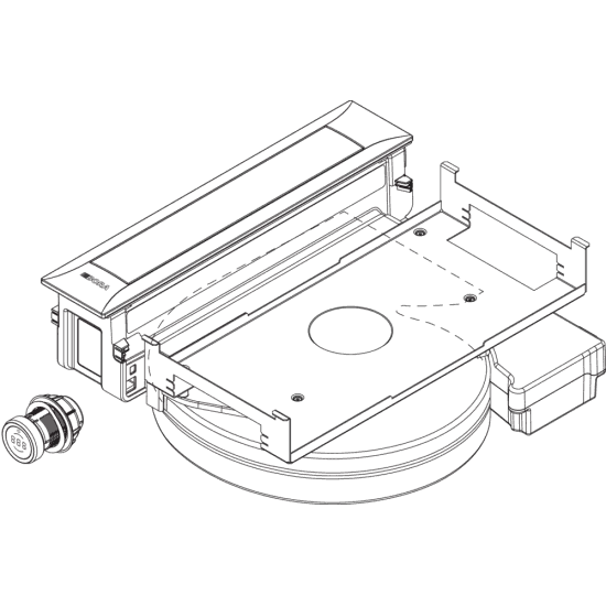 Bora PKAS3AB Pro Suction System for Piano Cooking with Fan Integrated All Black | Bora Italia