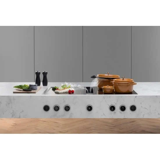 Bora PKC3AB Pro Piano Cotttura HiLight, 3 Circuiti/2 Circuiti All Black | Bora Italia