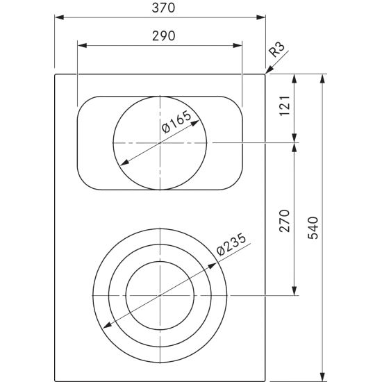Bora PKCB3 Pro Piano Cottura HiLight, 3 Circuiti/Bistecchiera | Bora Italia