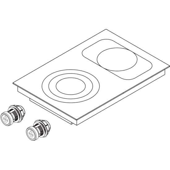 Bora PKCB3 Pro HiLight Kochfeld, 3 Kochkreise/Grillpfanne |Bora Italien