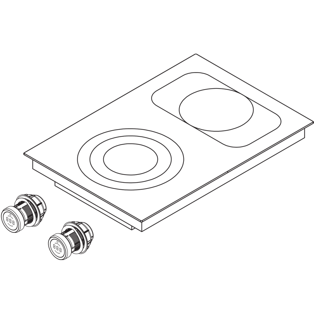 Bora PKCB3 Pro Piano Cottura HiLight, 3 Circuiti/Bistecchiera | Bora Italia