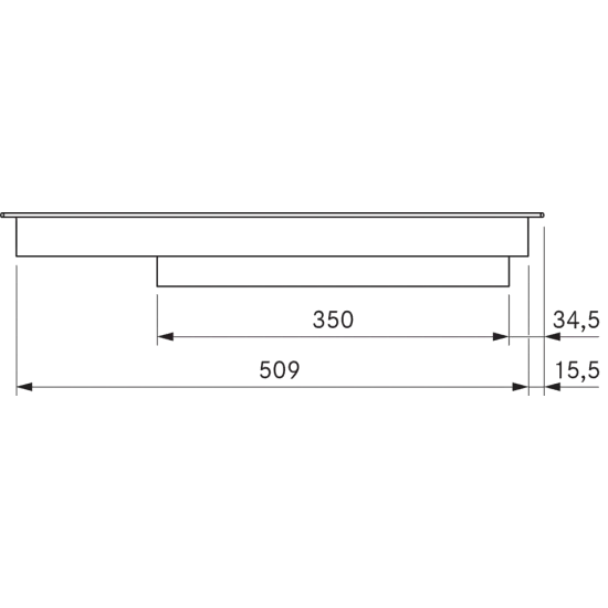Bora PKCB3 Pro Piano Cottura HiLight, 3 Circuitos/Bistecchiera tención Bora Italia