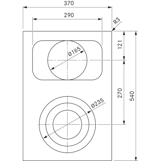 Bora PKCB3AB Pro Piano Cottura HiLight, 3 Circuitos/Bistecchiera All Black ← Bora Italia