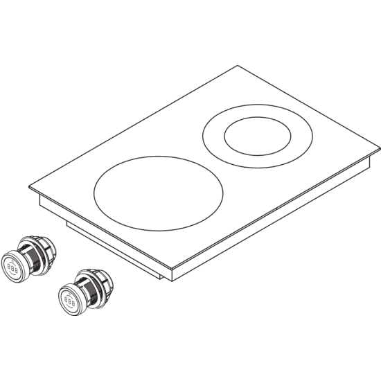 Bora PKCH3 Pro Piano Cottura Hyper 1 Circuito/2 Circuiti tención Bora Italia