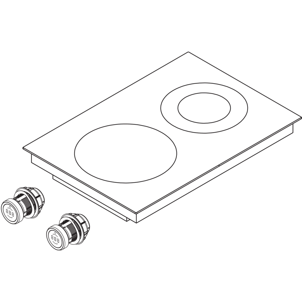 Bora PKCH3 Pro Piano Cottura Hyper 1 Circuito/2 Circuiti tención Bora Italia