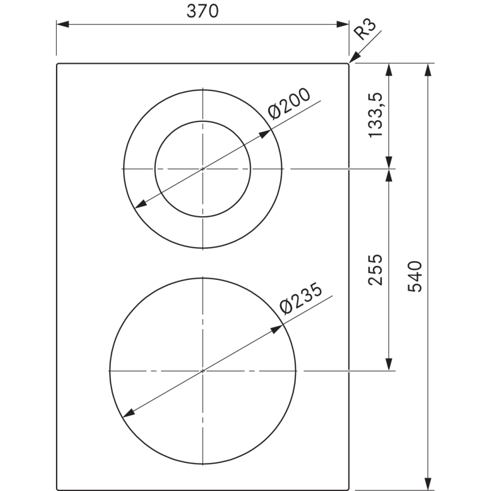 Bora PKCH3 Pro Piano Cotttura Hyper 1 Circuito/2 Circuiti