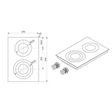 Bora PKCH3AB Pro Piano Cottura Hyper 1 Circuito/2 Circuito Alle Schwarz Bora Italia