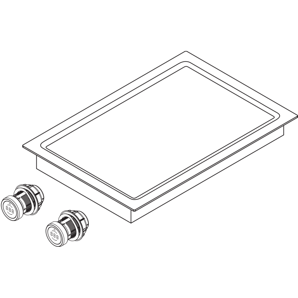 Bora PKT3AB: • 具备2个烹饪区的无锈钢 Te铁丝网钻探——独一无二和无 versa的厨房经验