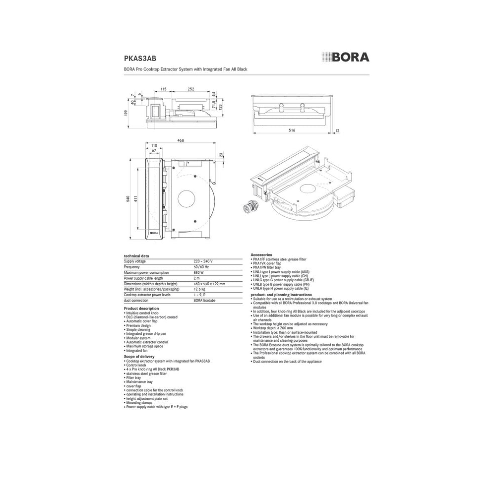 PKAS3FIAB Pro Set All Black: Elegancia y poder para su cocina sin compromiso