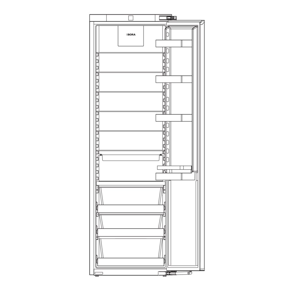 BORA C178K - Refrigerador Incasso TENIDO Frescura, Tecnología y Diseño