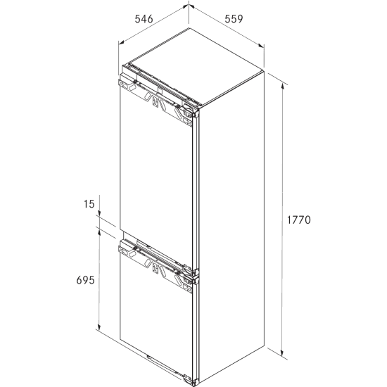 Bora C178KGW Cool Frigo-Congelator | Water connection for Maximum Comfort