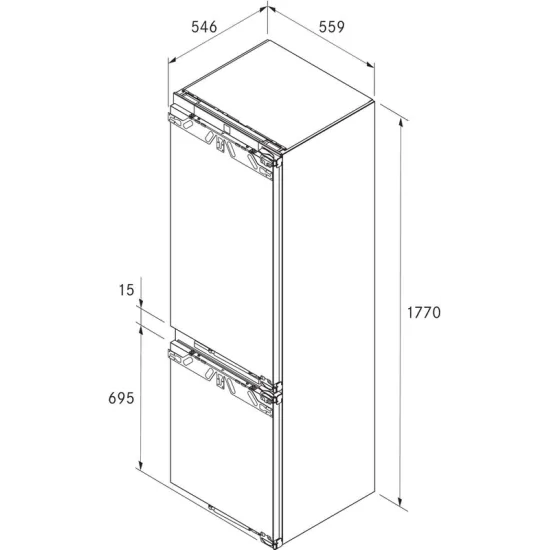 Bora C178KGWS1 Kühl Set besser Frigo-Congelator | Wasseranschluss für größere Konvenience