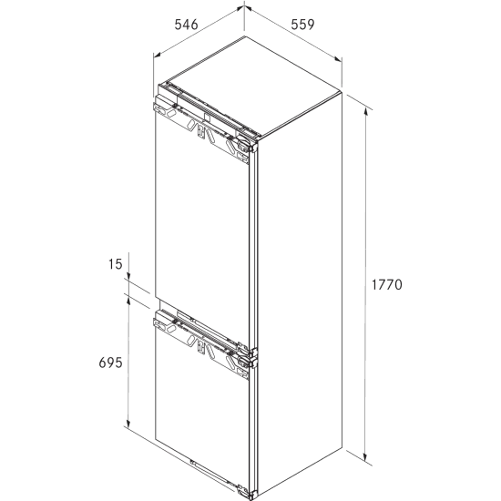 BORA C178KGWS2 Silencio Refrigerador Combinado Silencio No Frost Silencio Ice Maker  BORA Fresh Zero ← Diseño Premium