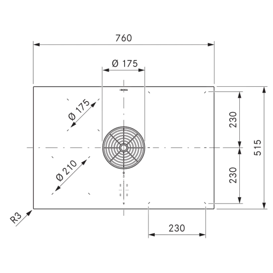 Bora PURMU M Pure Piano Inducción cocina "FULL" con Aspirator Filtro integrado