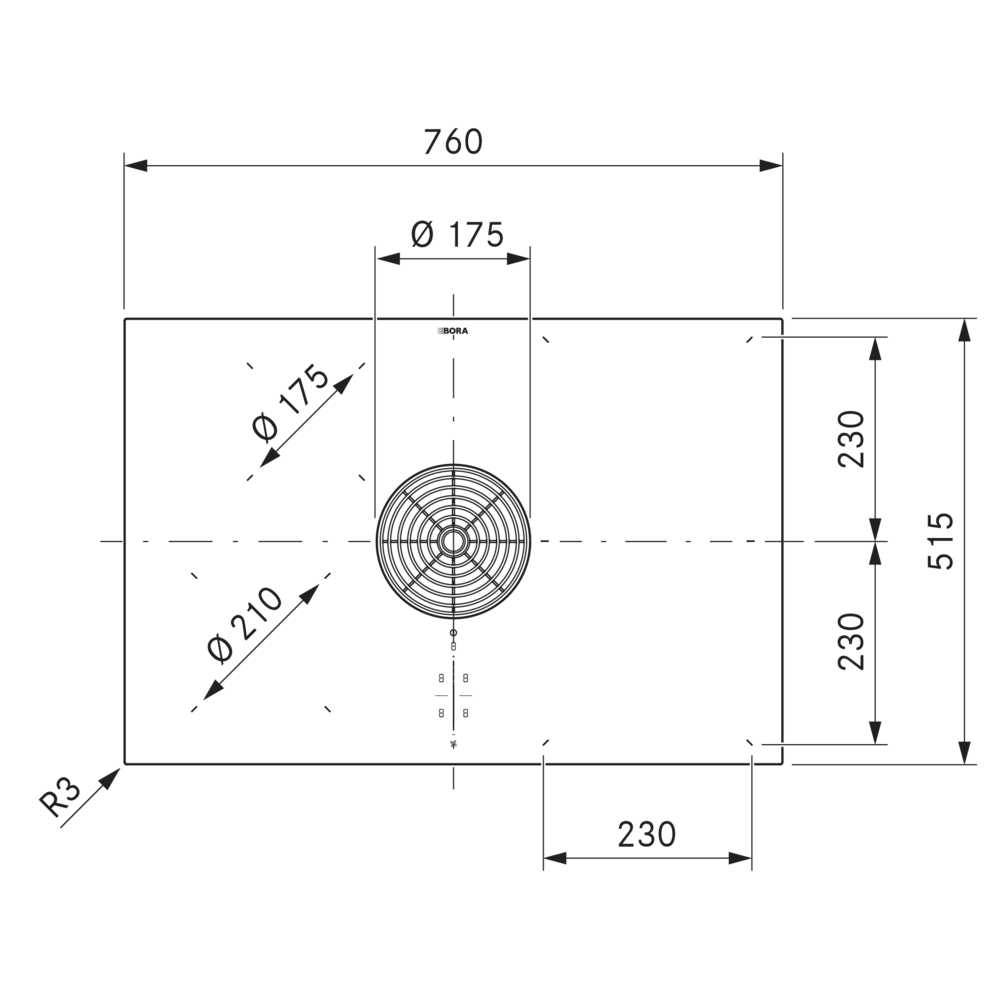 Bora PURMU M Pure Piano Inducción cocina "FULL" con Aspirator Filtro integrado