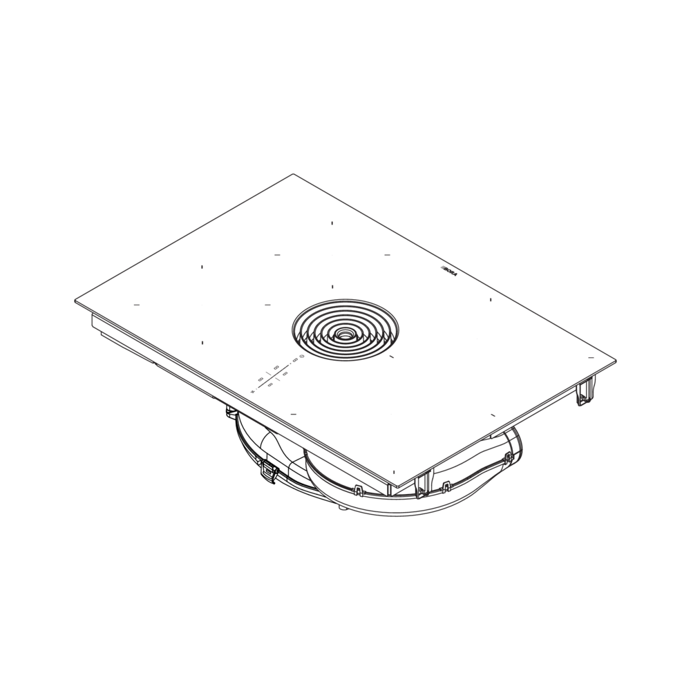 Bora PURMU M Pure Piano Induktion Kochen "FULL" mit Aspirator Integrierte Filterung