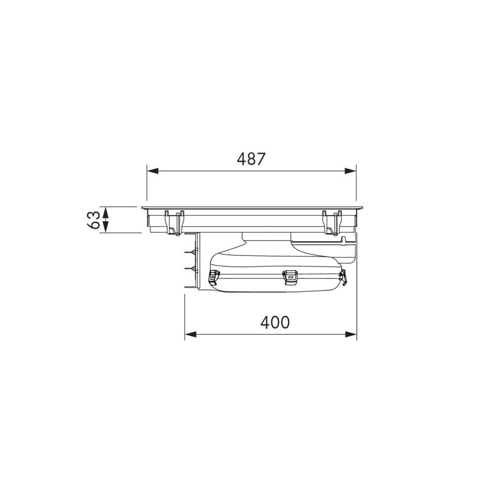 Bora PUPO M Pure Piano Induction prostitution “FUL” with Aspirator Integratedfiling