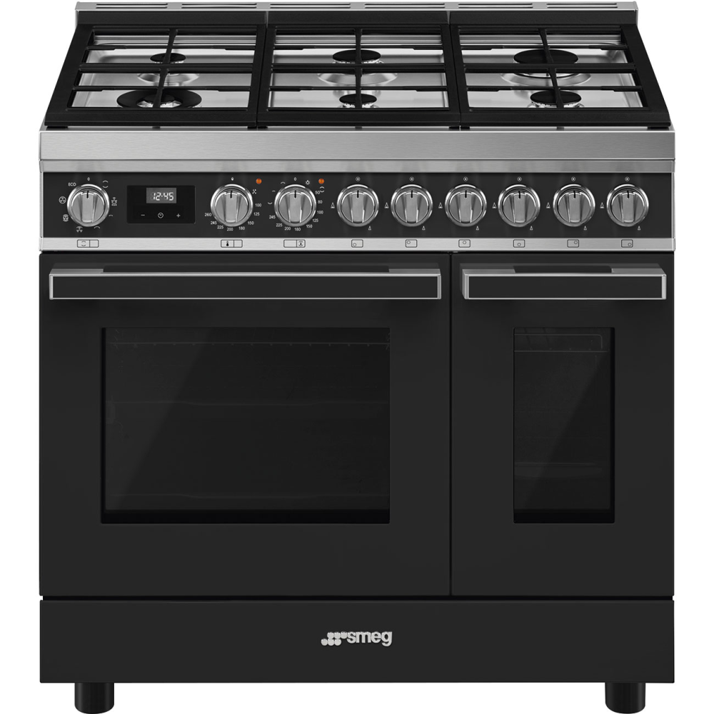 SMEG CPF92GMA Cuisine avec plancher de cuisson à gaz 90x60 cm | Elégante et fonctionnalité dans un design moderne