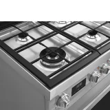 SMEG Kitchen with Gas cooker 90x60 cm Inox | Elegance and Functionality in a Modern Design