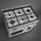 SMEG Кухня с газовой плитой 90x60 cm Inox | Элегантность и функциональность в современном дизайне